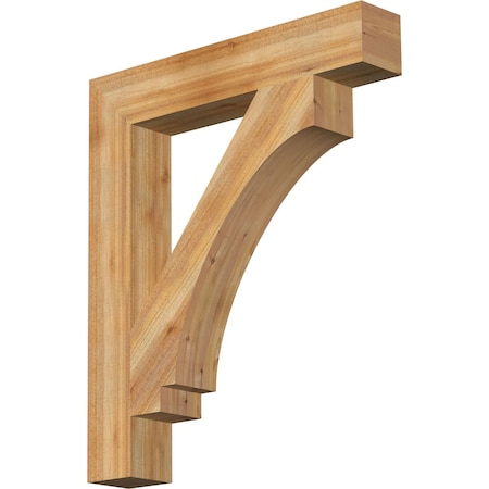 Ekena Millwork Imperial Block Rough Sawn Bracket, Western Red Cedar, 6"W x 36"D x 42"H BKT06X36X42IMP05RWR